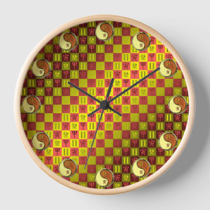 Horloge Gémeaux & Tigre de Bois
