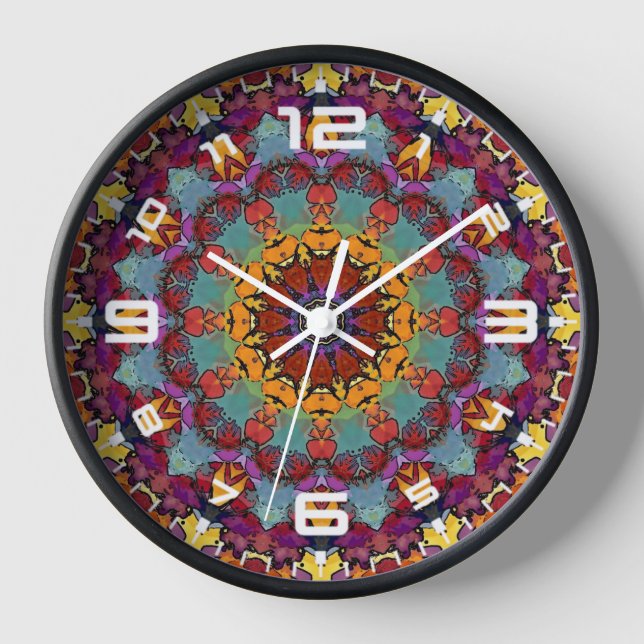 Horloge Geometric Mandala Purple Blue Design-64351 (Recto)
