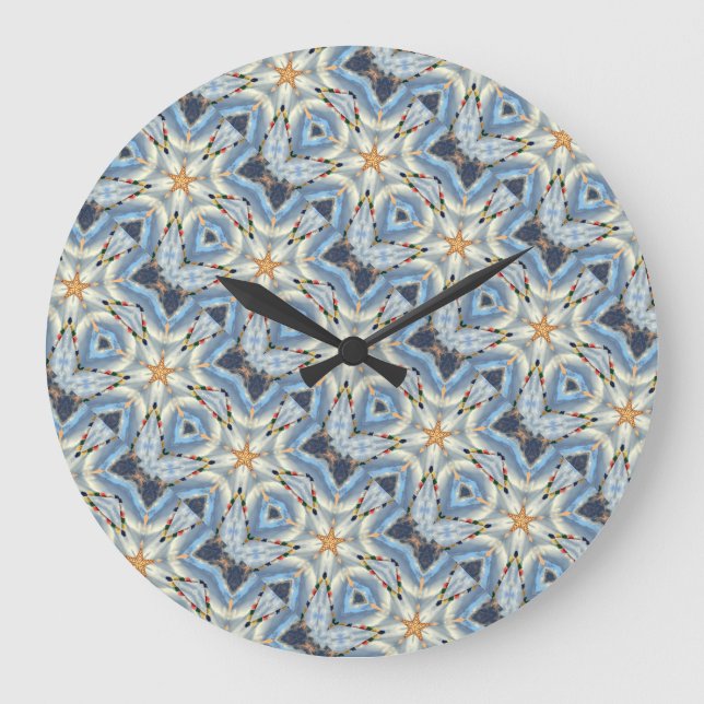 horloge géométrique bleue sauvage (Recto)
