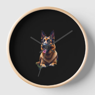 Horloge German Shepherd Dog Head Portrait Dog Lover Pet Ow