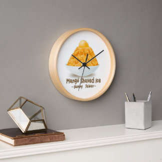 Horloge Glace râpée à la mangue de Taïwan | Dessert d'été