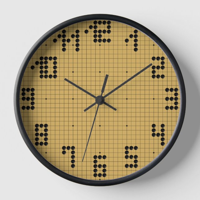 Horloge Goban Clock - Black Stones - 1-12 (Recto)