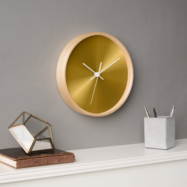 Horloge Gold Look Moderne Impression Mur Cordon (Bureau)