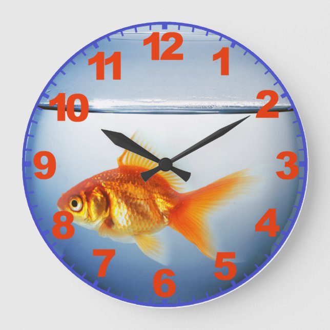 Horloge GoldFish Bowl avec des nombres (Recto)