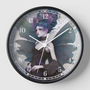 Horloge Goth Dark Fairy Girl Imaginaire Art