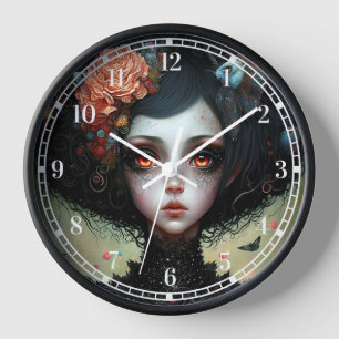 Horloge Goth Déplaisant mignonne fille gothique