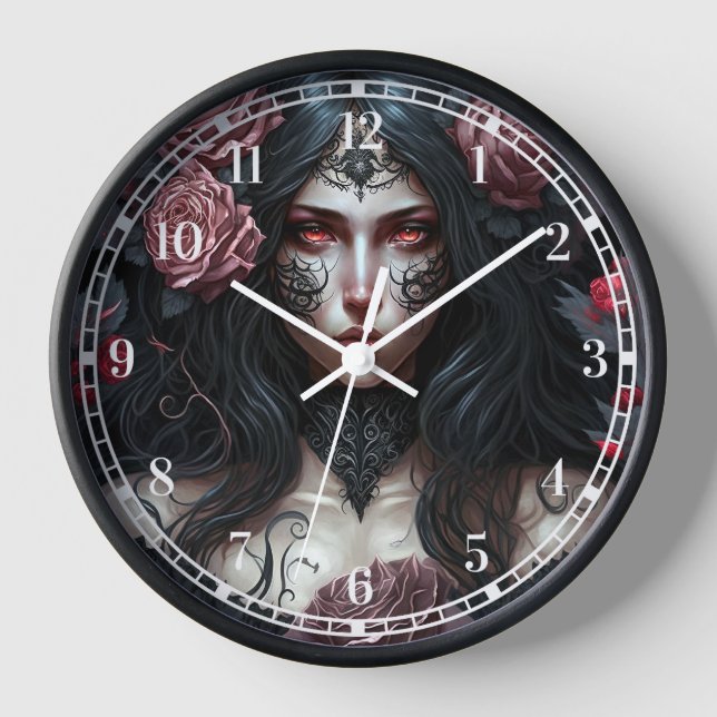 Horloge Goth Princesse Imaginaire gothique Art (Recto)