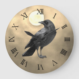 Horloge gothique du corbeau
