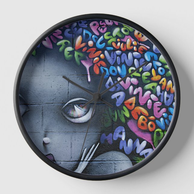 Horloge Graffiti de fée mignon (Recto)