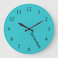 Horloge grand format Turquoise Côte 5 Heures Quelq