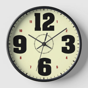 Horloge grand nombre 3