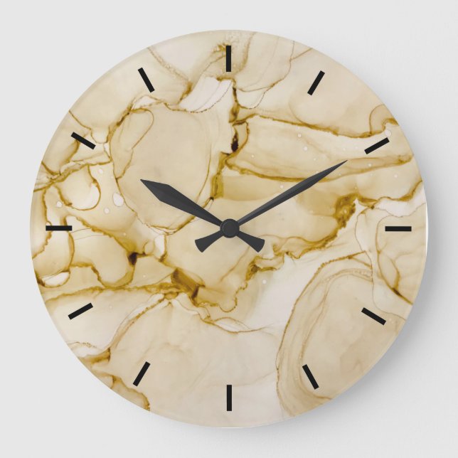 Horloge grande abstraite aux tons pastel naturels  (Recto)