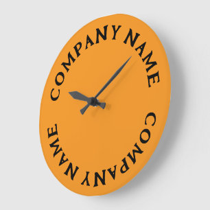 Horloge grande avec nom d'entreprise moderne et au