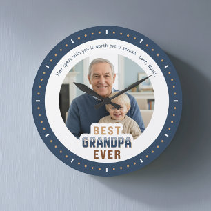 Horloge grande photo personnalisée Meilleur Grand-
