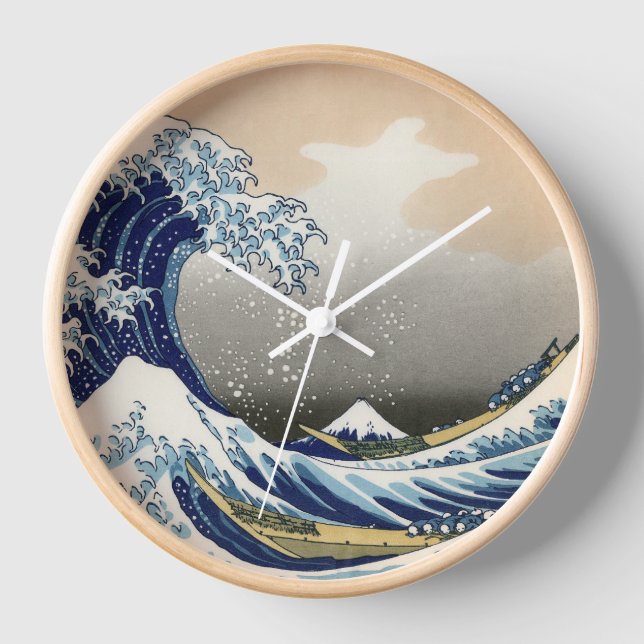 Horloge Grande vague au large de Kanagawa | Hokusai | (Recto)