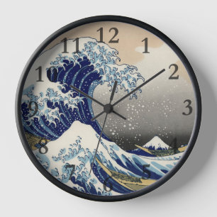 Horloge Grande vague Kanagawa peinture japonaise