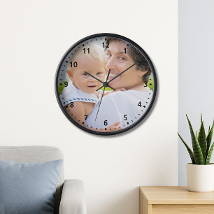 Horloge Grandma Cadeau Fête des Mères Custom Family Photo