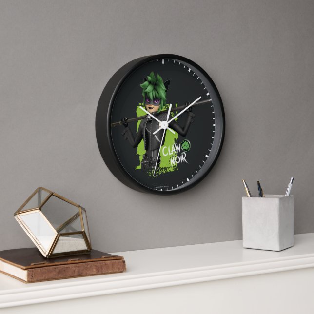 Horloge Graphique de caractère noir de la bande de rebond (Bureau)