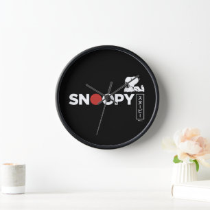 Horloge Graphique de typographie japonaise Snoopy