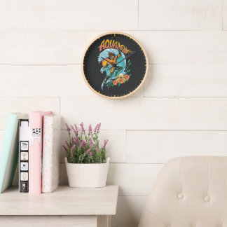Horloge Graphique du Surf de levage Aquaman et Trident