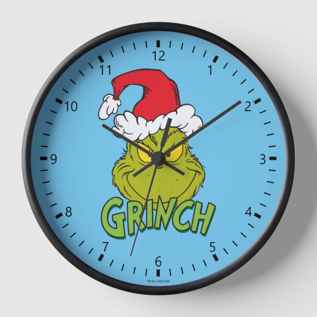 Horloge Grinch classique | Naughty ou Nice (Recto)
