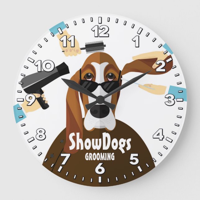 Horloge Groomer-Personnalisée parAnimal familier (Recto)
