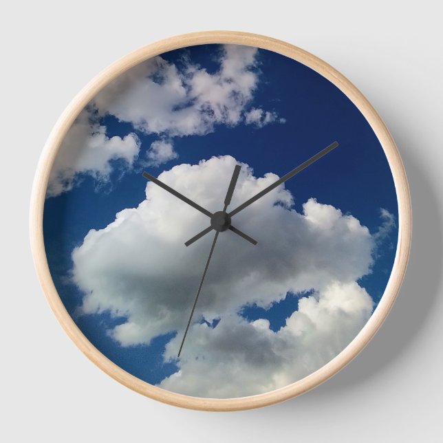 Horloge Gros nuages doux (Recto)
