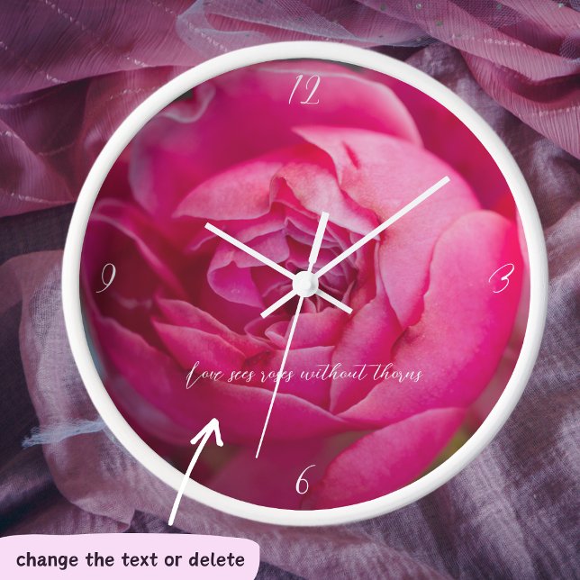 Horloge Grosse rose rose (Créateur téléchargé)