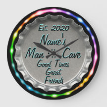 Horloge Grotte Homme ! Neon regarde !