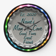 Horloge Grotte Homme ! Neon regarde !