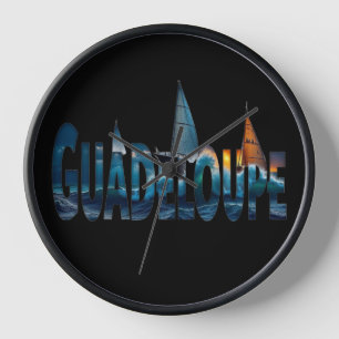Horloge Guadeloupe Voiliers   Wall Clock