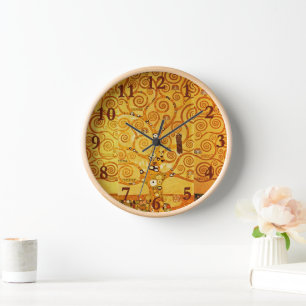 Horloge Gustav Klimt Arbre de Vie : Symboliste Art Nouveau