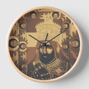 Horloge Haile Selassie Jah Rastafari Modern Art Clock