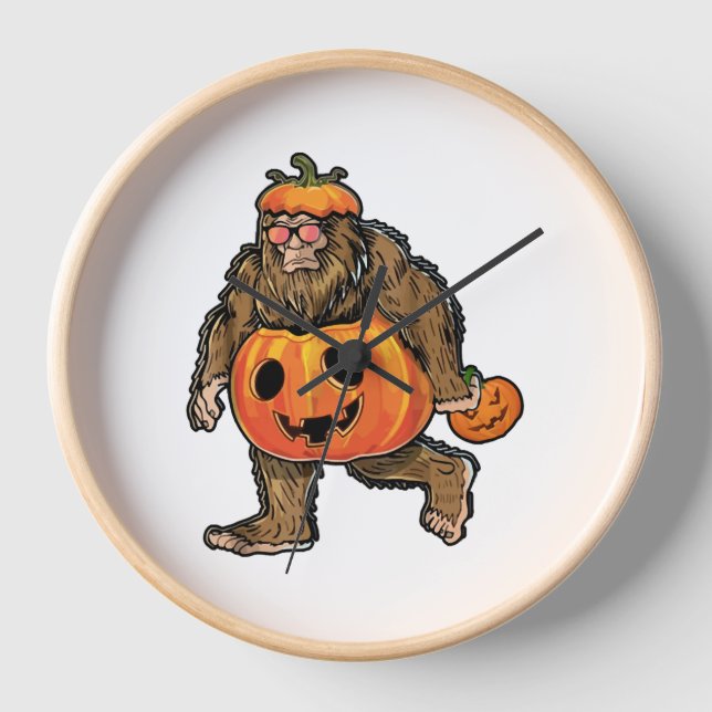 Horloge Halloween Citrouille Bigfoot (Recto)