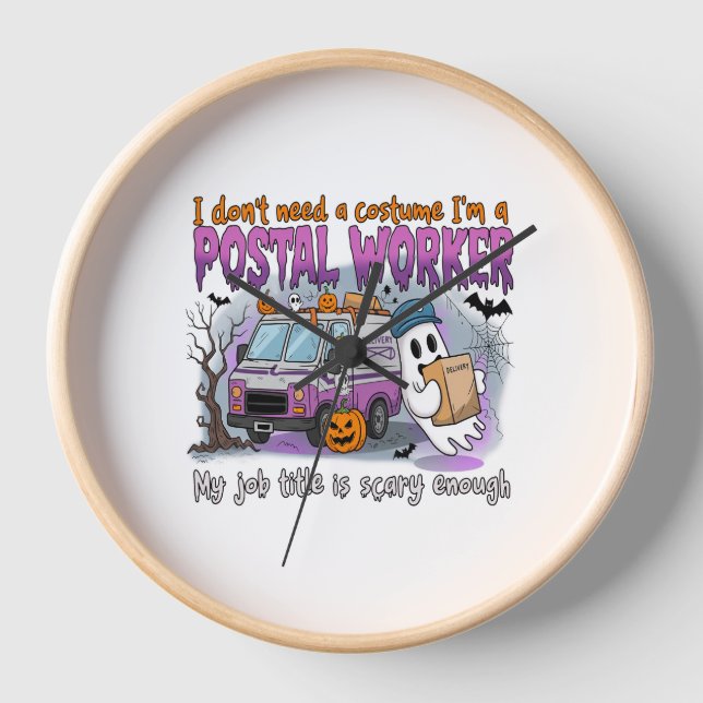 Horloge Halloween Ghost, Postal Worker (Recto)