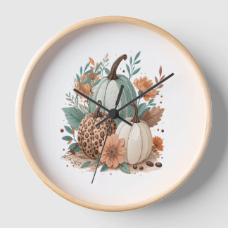 Horloge Halloween pour enfants citrouilles