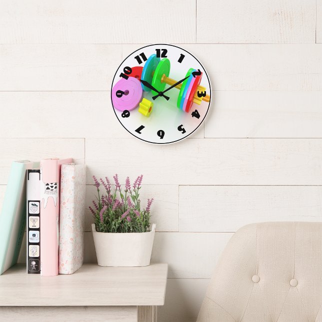 Horloge Haltères Colorés (Créateur téléchargé)