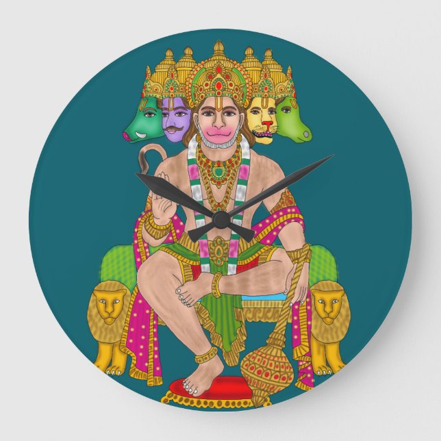 Horloge Hanuman Ji | Wa spirituelle hindou Lord Ha (Recto)