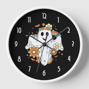 Horloge Happy Ghost Retro Hippie Vibe