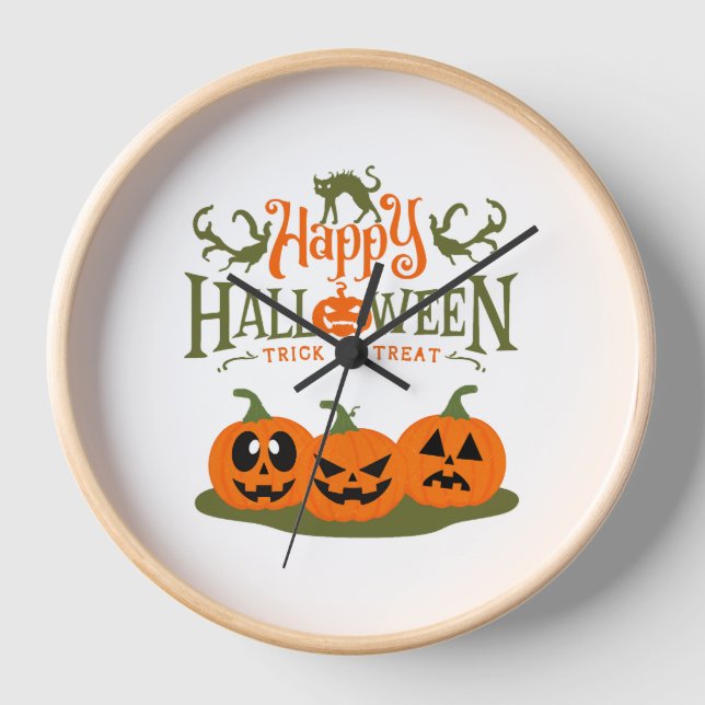 Horloge Happy Halloween - Halloween Cool (Recto)