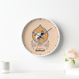 Horloge HARRY POTTER™ | Dessin délicat Blason de POUFFELEU