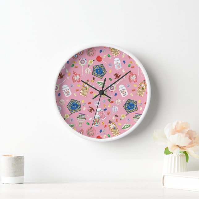 Horloge HARRY POTTER™ | Grenouilles au chocolat et Motif d (Maison)