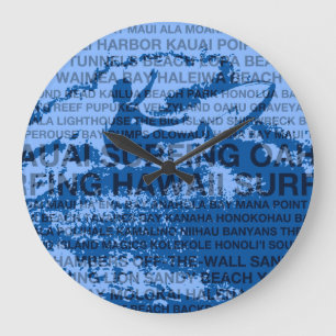 Horloge hawaïenne de surf Hawaii