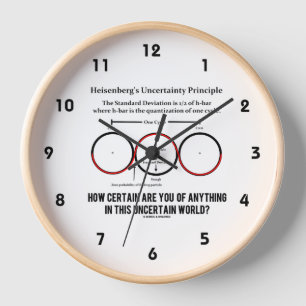 Horloge Heisenberg, l'incertitude Humour de physique du pr