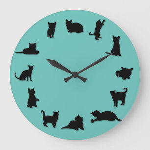 Horloge heure de chat