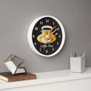 Horloge heure du café mignon ajouter du texte