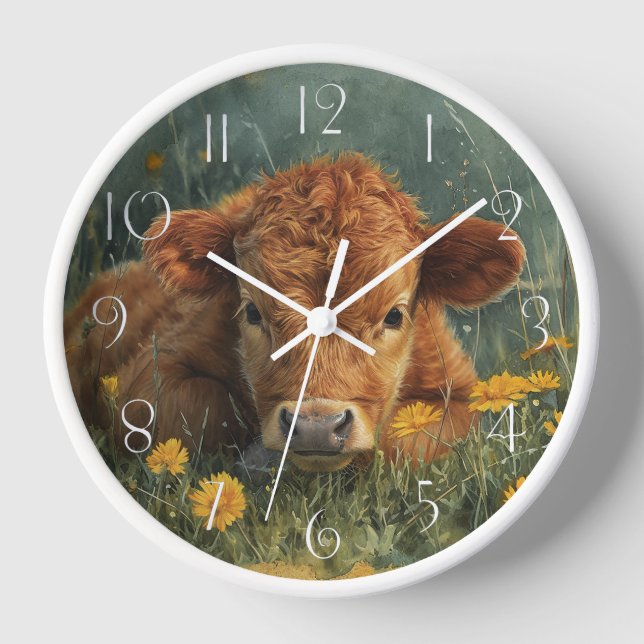 Horloge Highland Baby Cow (Recto)