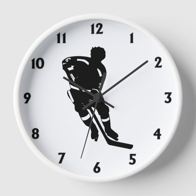 Horloge Hockey Joueur Sport Design (Recto)