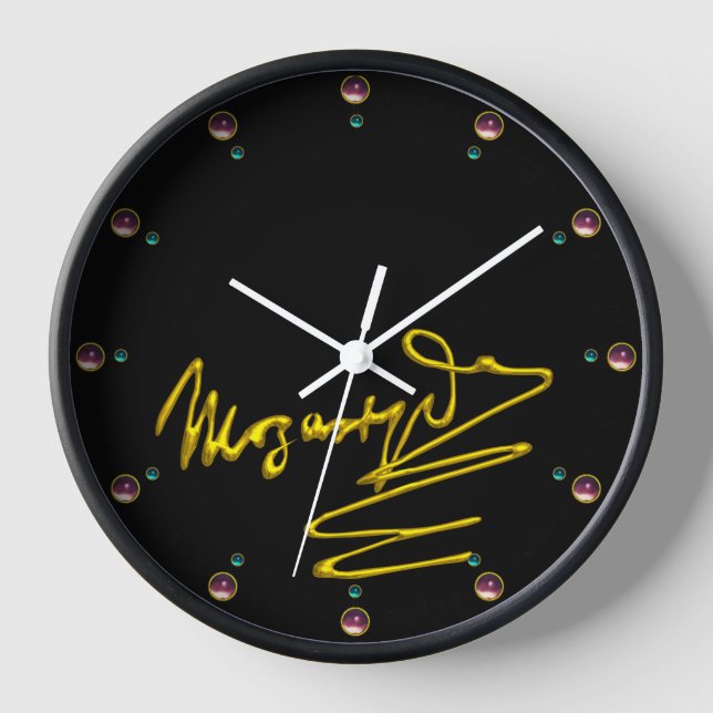 Horloge HOMAGE TO MOZART Gold Signature of Composer Black (Recto)