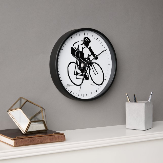 Horloge Homme Silhouette Faire du vélo (Bureau)